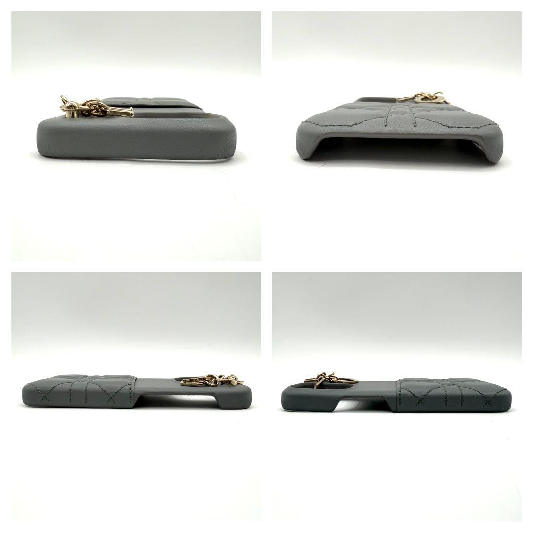 新品・未使用　Christian Dior レザー iPhoneケース グレー