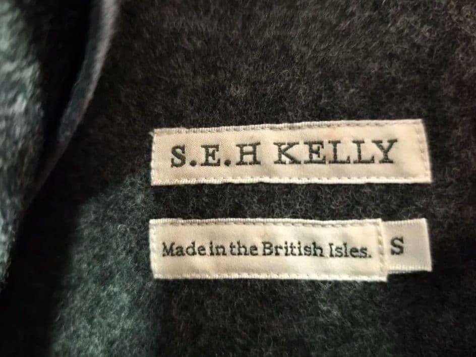 美品　S.E.H KELLY ウールジレベスト　チャコールグレー　サイズS