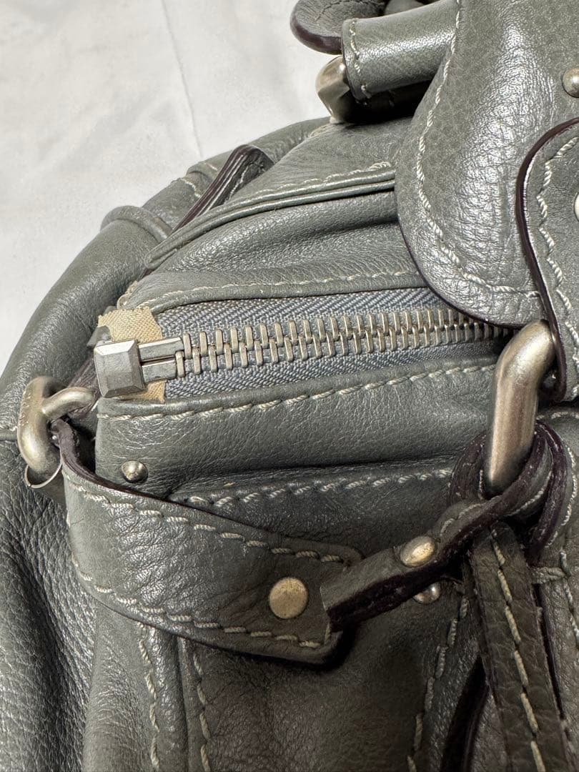 クロエ パディントン ハンドバッグ グレー シルバー金具 フィービー ファイロ