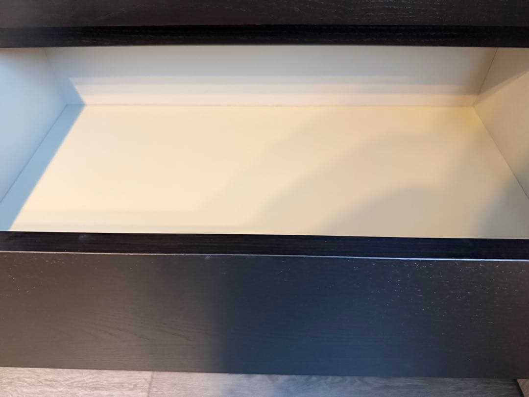 【未使用】IKEA マルム 3段 ブラックブラウン