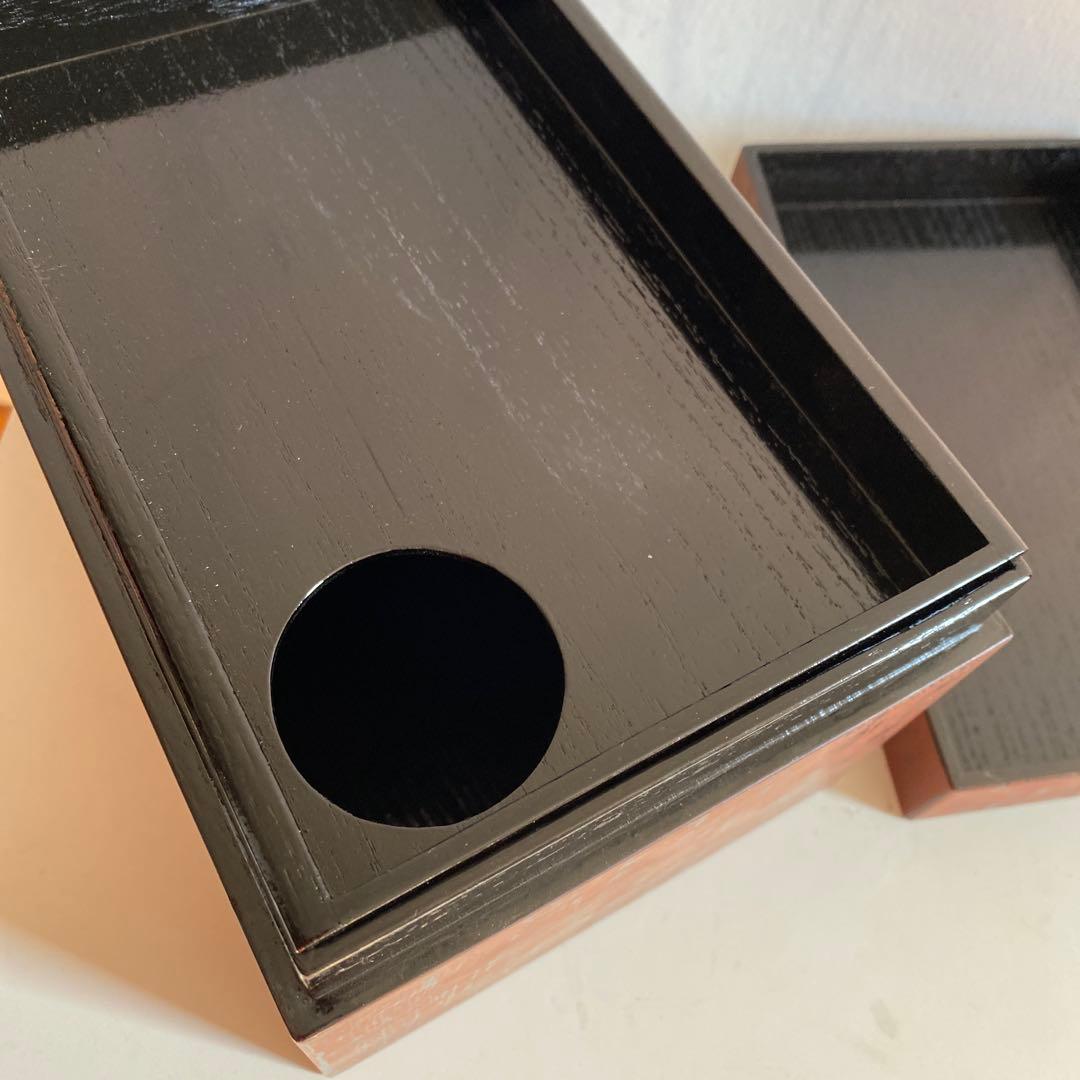 利休茶箱　根来塗り