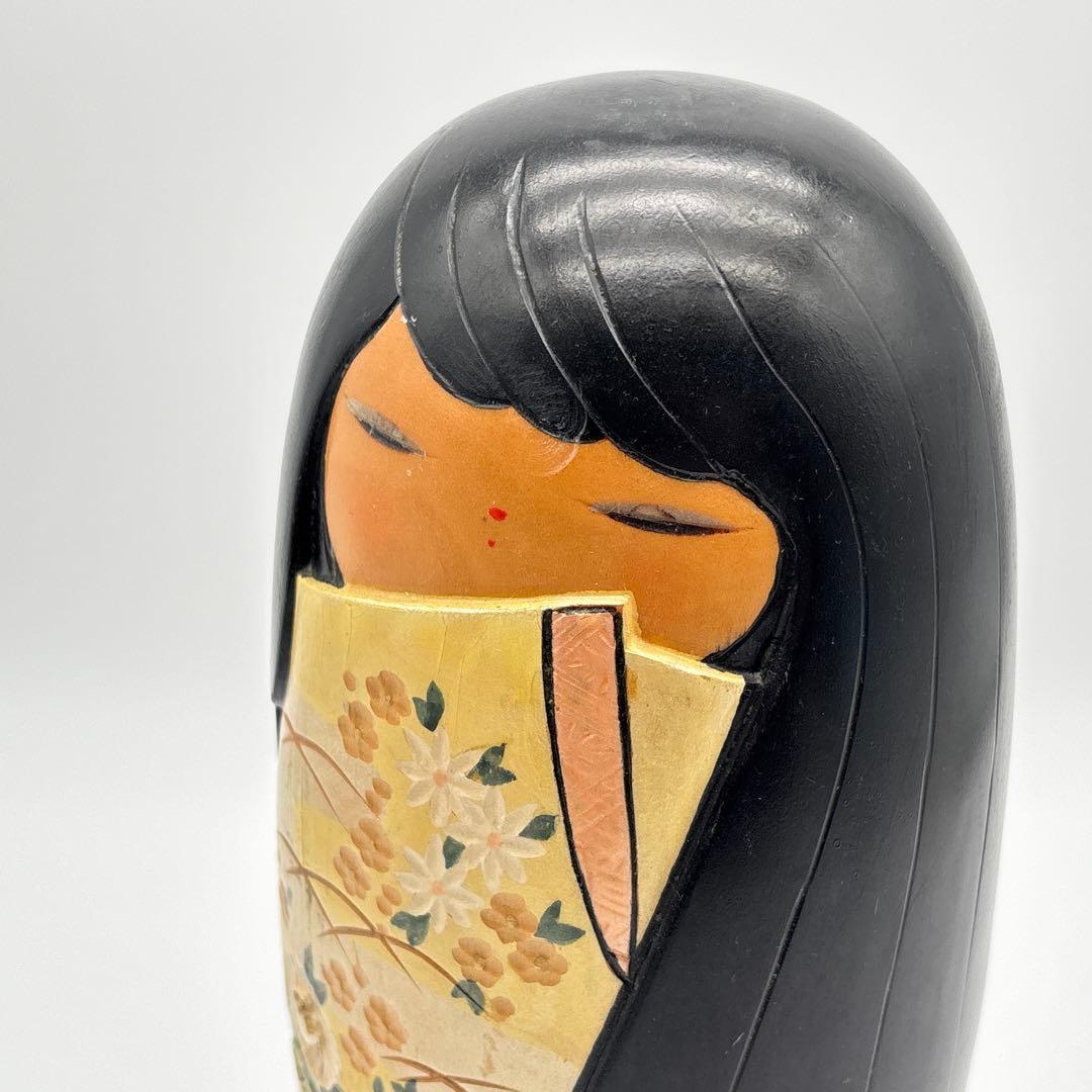 野沢薫 創作 こけし 夢小袖 内閣総理大臣賞受賞作家 Kokeshi Doll