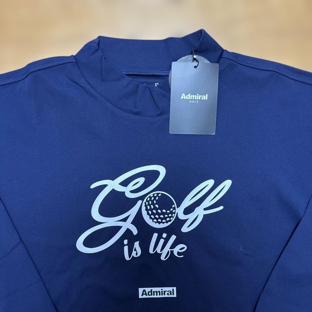 ☆新品☆Admiral アドミラルゴルフ 長袖モックネックLL ネイビー