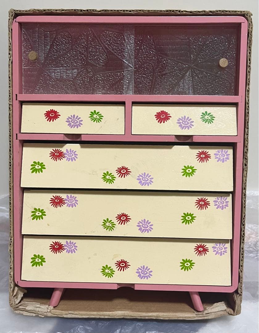 昭和レトロ　アンティーク　小物入れ　リカちゃん　人形箪笥　当時物　レア　希少