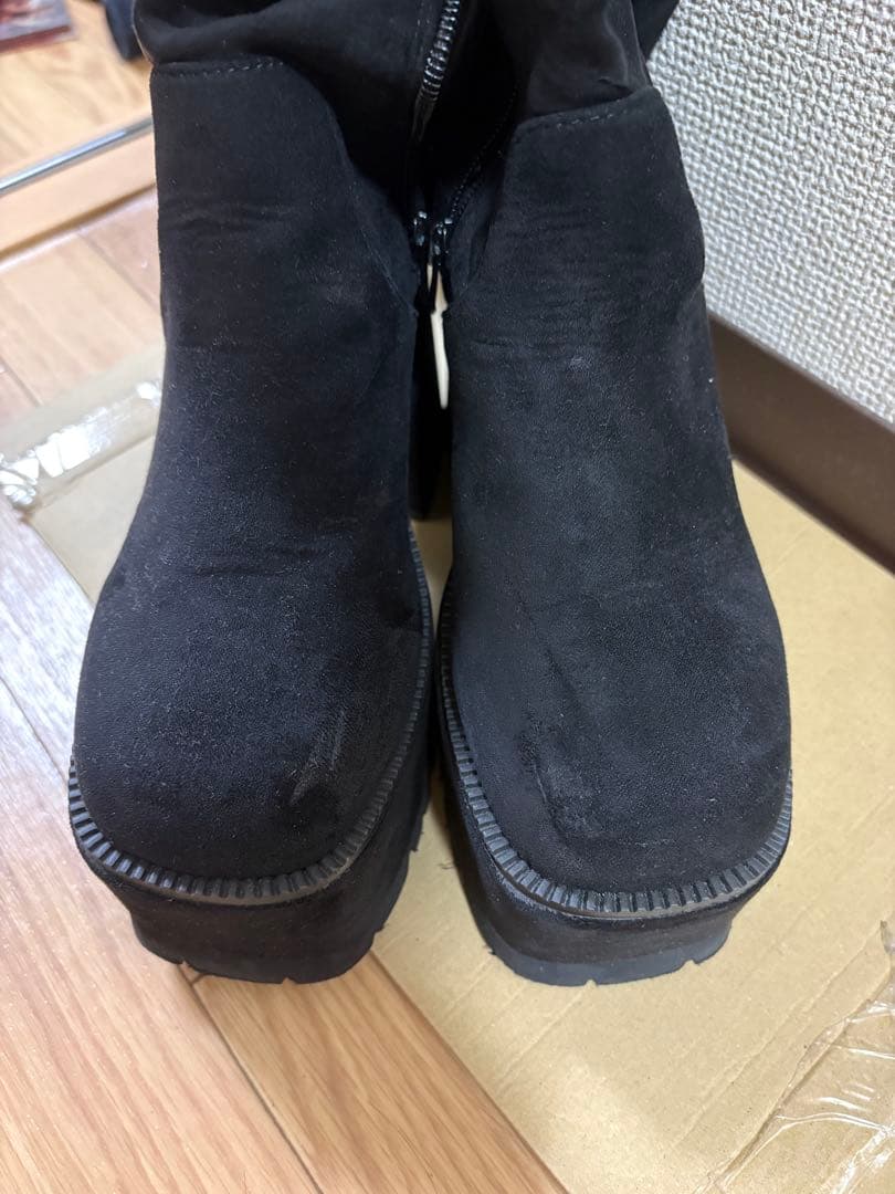 EMODA スクエアフィットロングブーツ Lサイズ