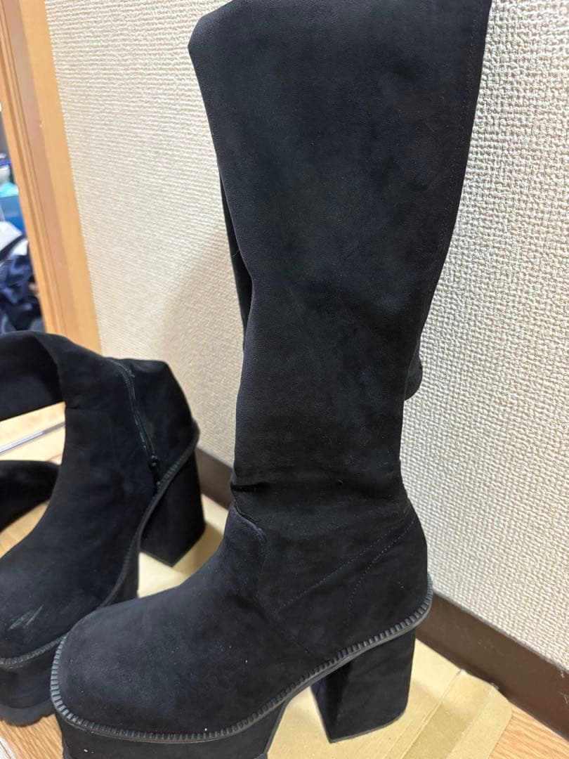 EMODA スクエアフィットロングブーツ Lサイズ