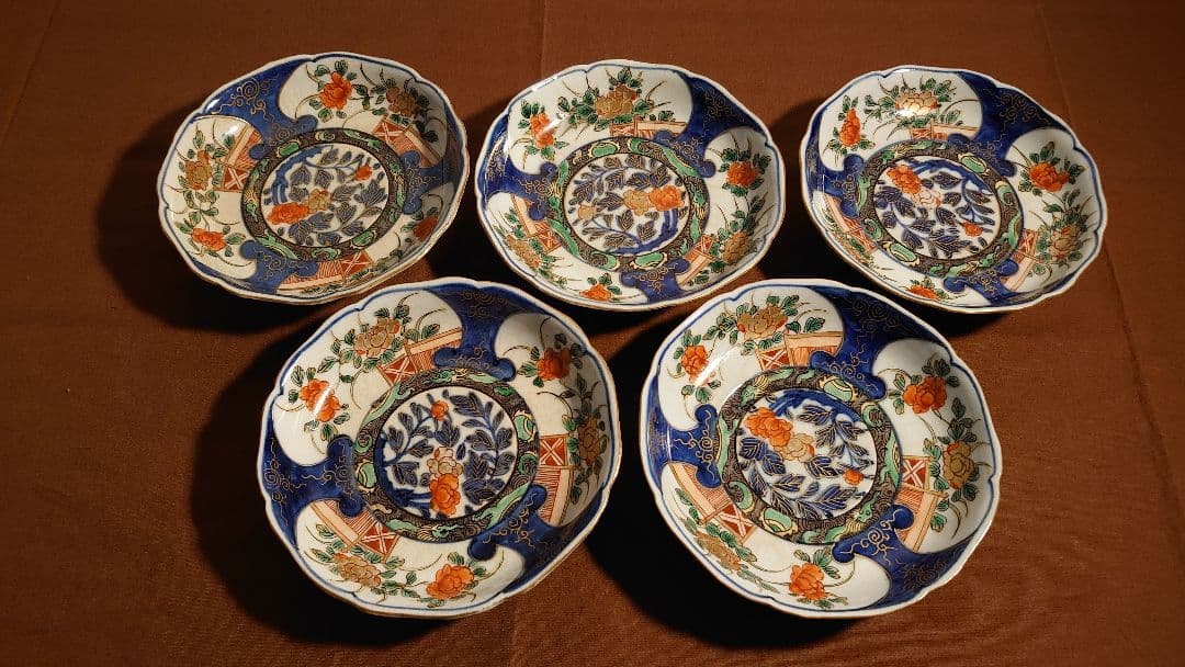 大聖寺伊万里　古伊万里　伊万里　豆皿　菓子皿　蔵出し　５客