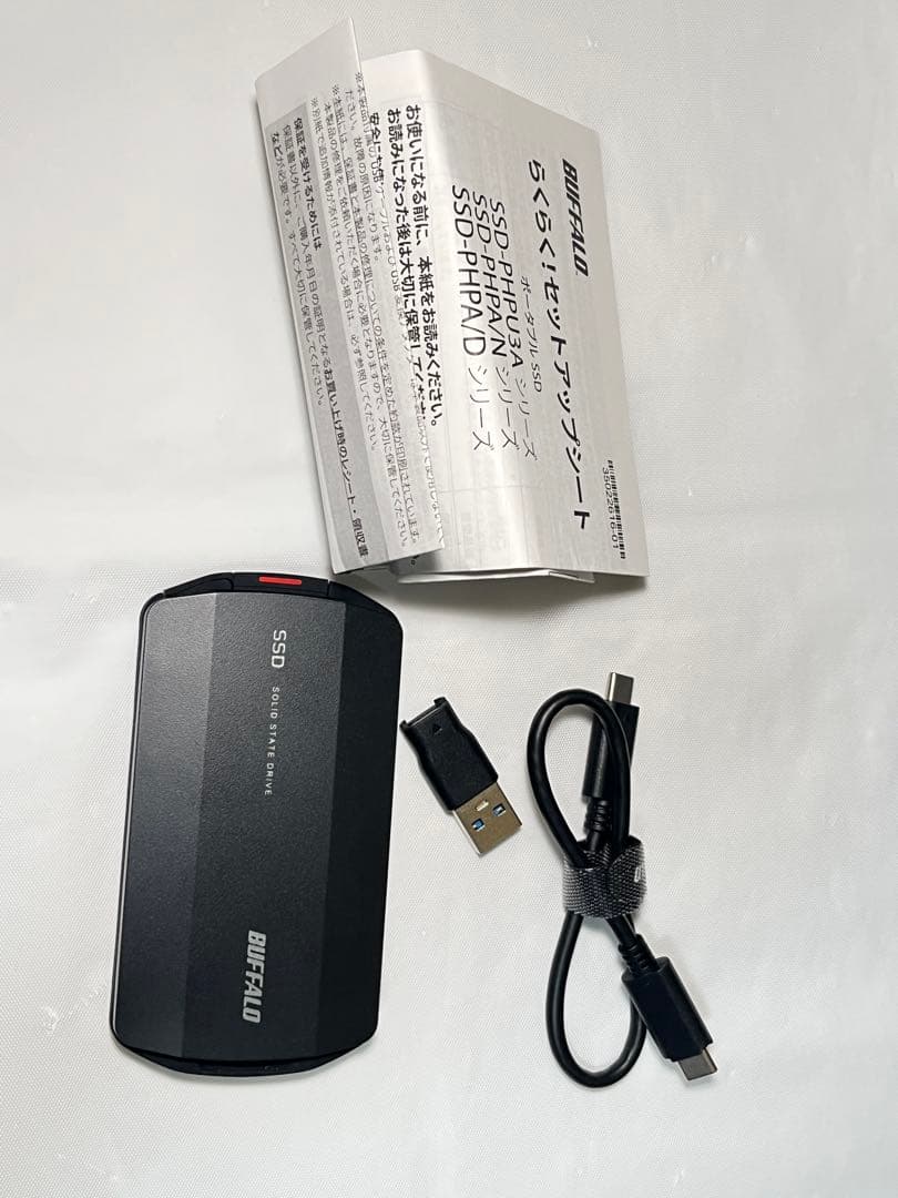 Buffalo 4TB ポータブルSSD USB 外付け