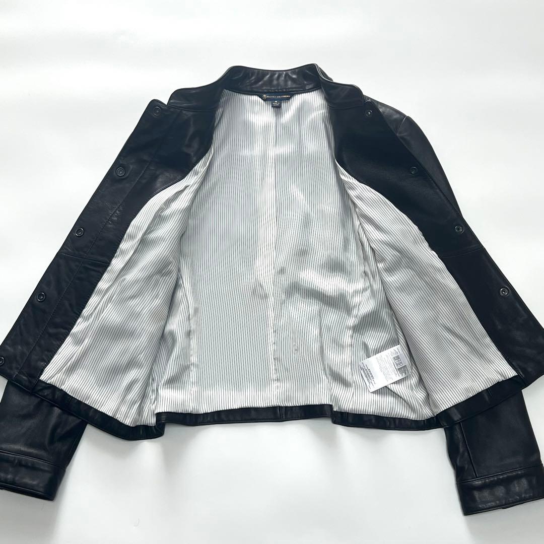 【極美品】ブルックスブラザーズ　シングルレザージャケット　羊革　現行　黒　M
