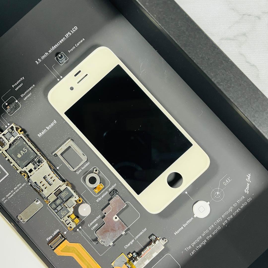 iPhone 4s White 標本アート ボックスフレーム仕様 (スクエアS)