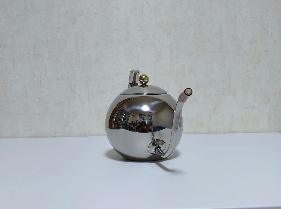 昭和レトロ 可愛い 細口 ステンレス ポット 水差し 丸型 700cc