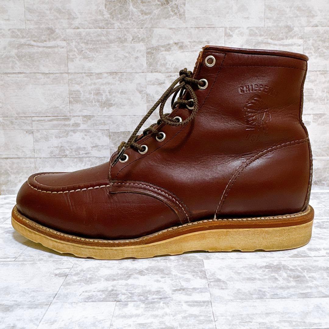 80’s✨Chippewa 黒タグ 刺繍タグ モックトゥ USA製 27cm