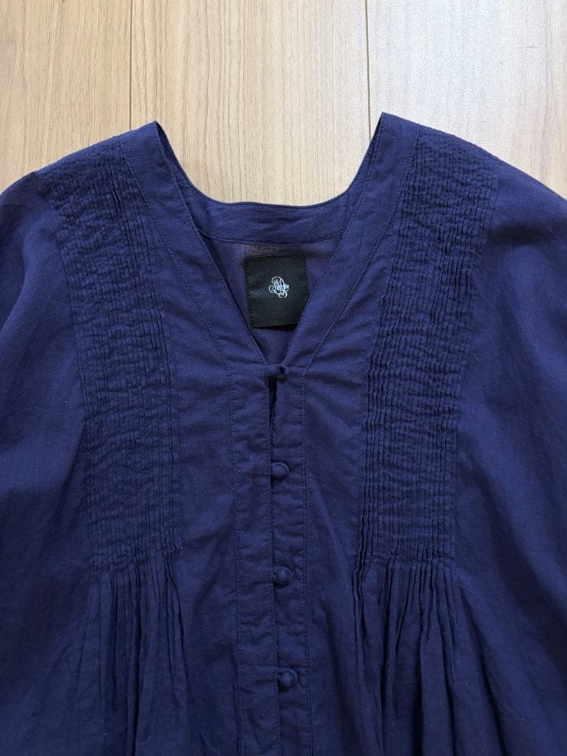 美品　maison de soil メゾンドソイル　コットンピンタックブラウス