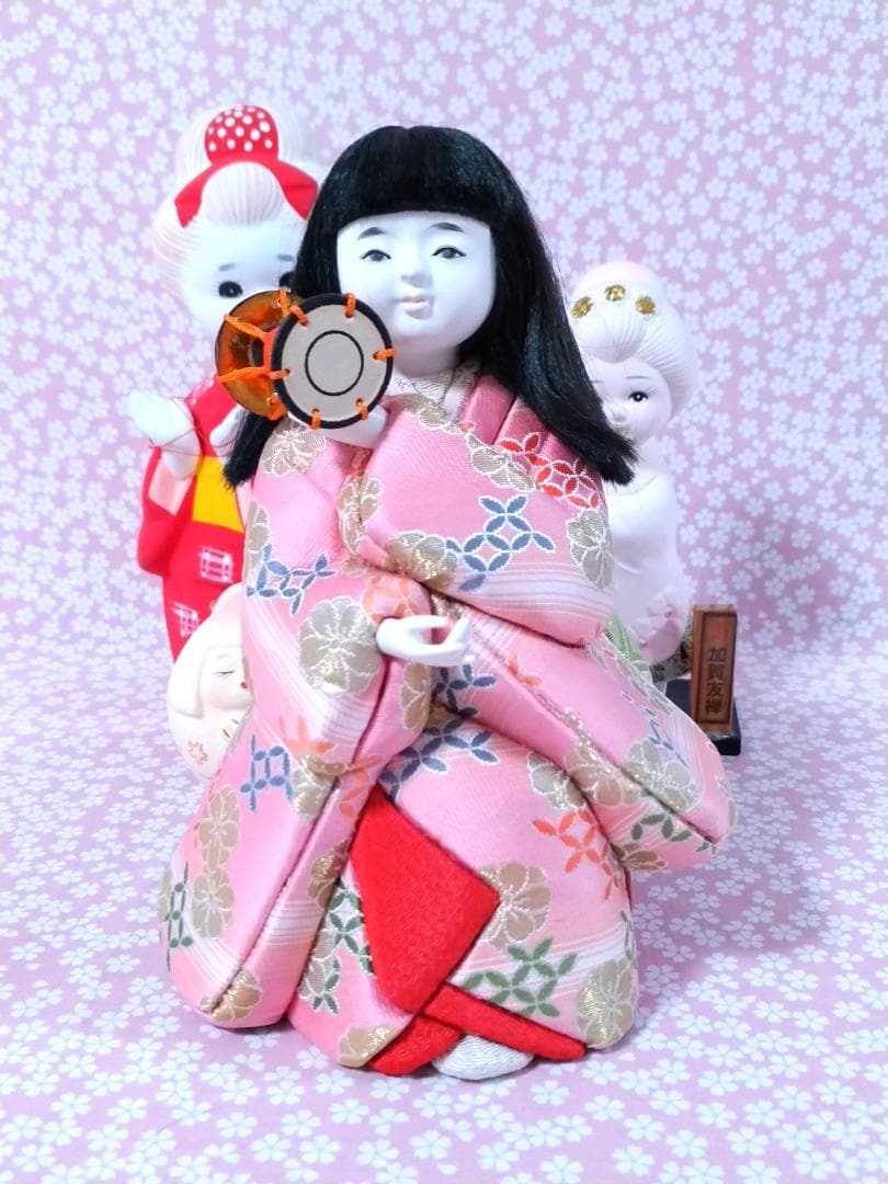 博多人形・木目込み人形・土鈴 まとめ売り 4点 日本伝統工芸 置物