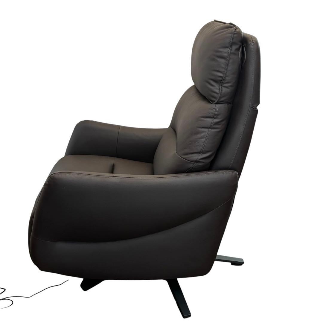 ニトリ 電動本革リクライニングソファ パーソナルチェア1人掛け ダークブラウン