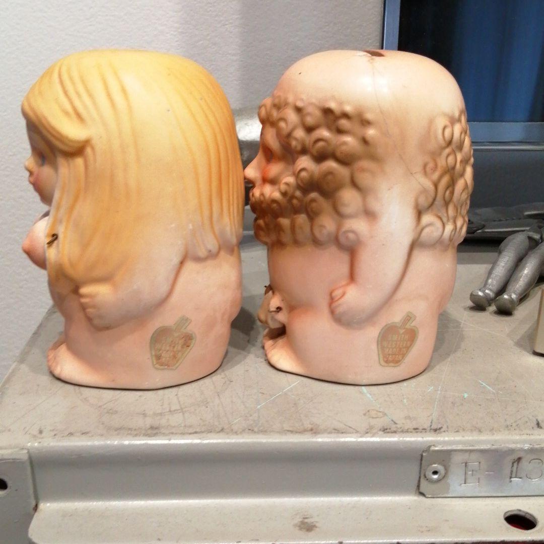 アダムとイブ　貯金箱　激レア