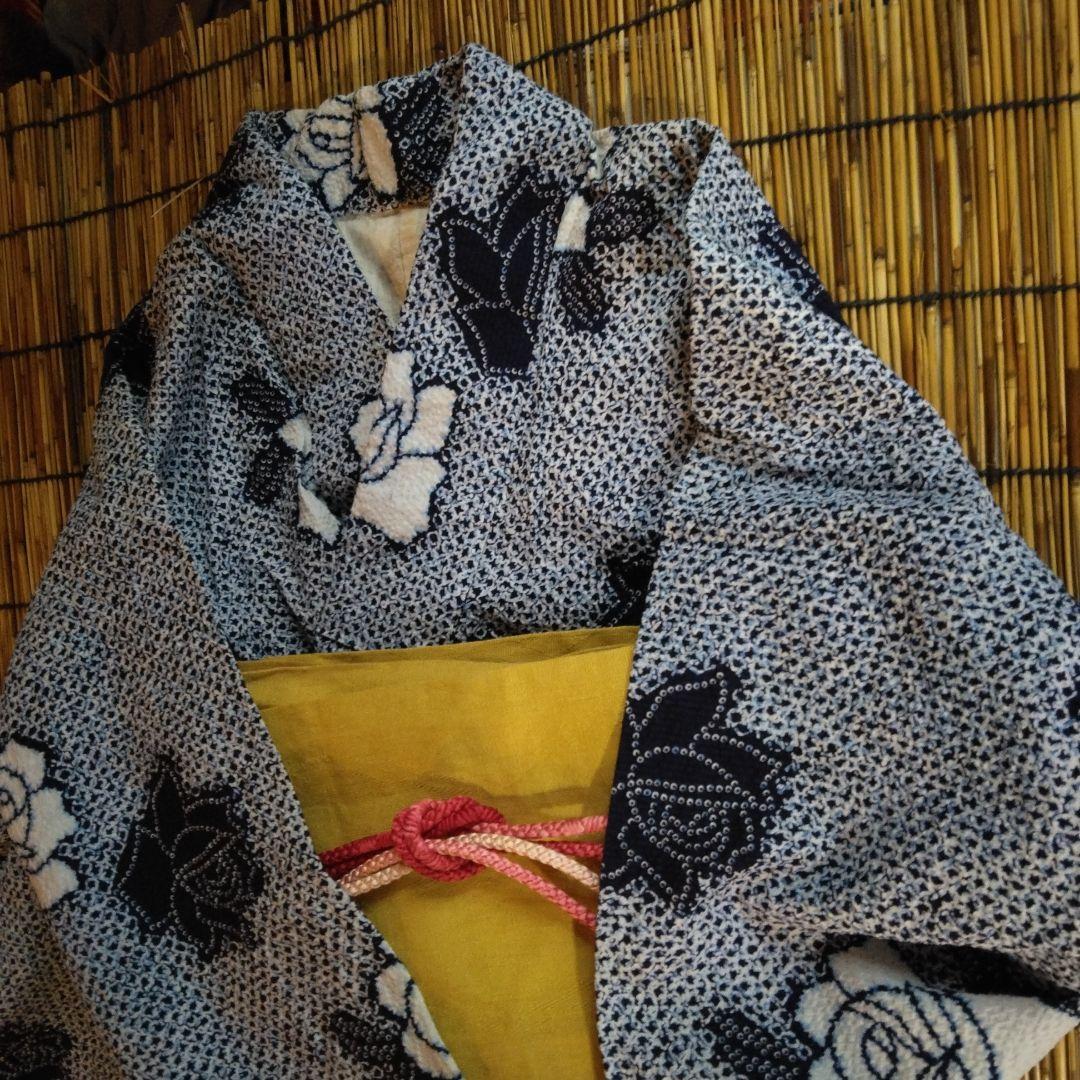 値下げ！絞り浴衣⭐バラ柄⭐娘⭐祭り