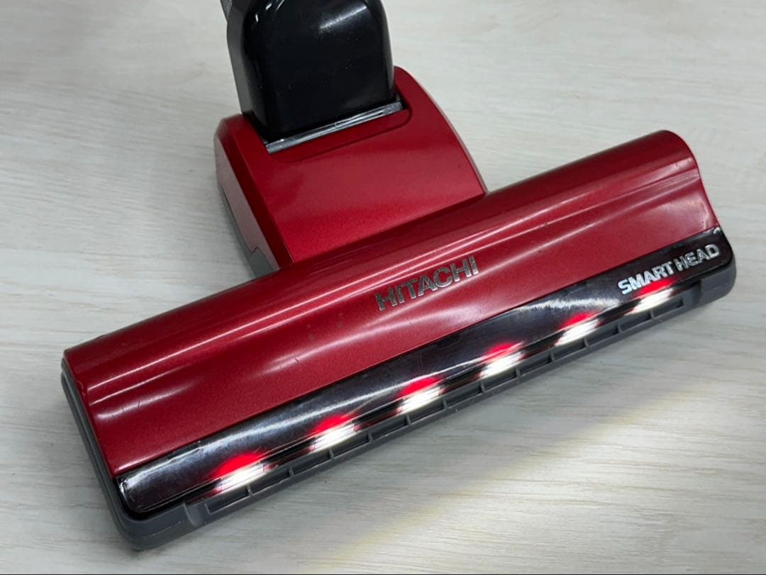 赤　日立　掃除機　中古　綺麗　 動作保証 D-DP15 パワーヘッド　回転ブラシ