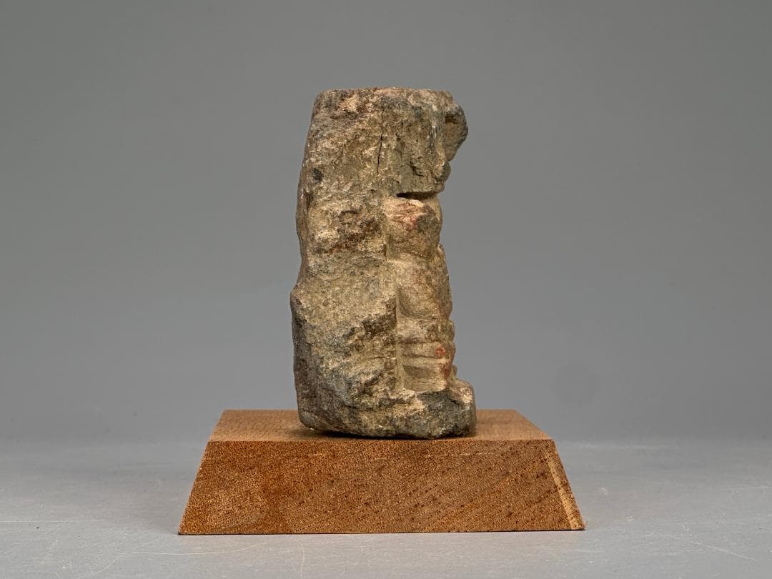 仏教美術石彫　2～3世紀陀羅　ガンダーラ　浮彫断片　仏教叙事　摩耶夢　片岩彩色痕