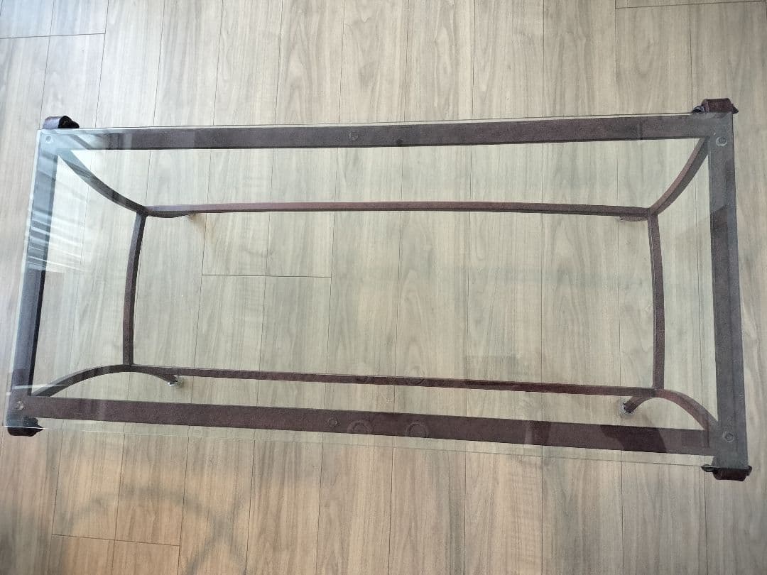 イタリア直輸入センターテーブル　 ガラス・アイアン