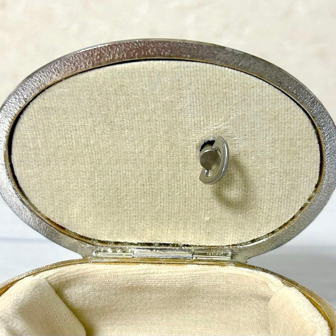 スワロフスキー アンチモニー だ円 オルゴール 宝石箱 ブルー 星に願いを 水色