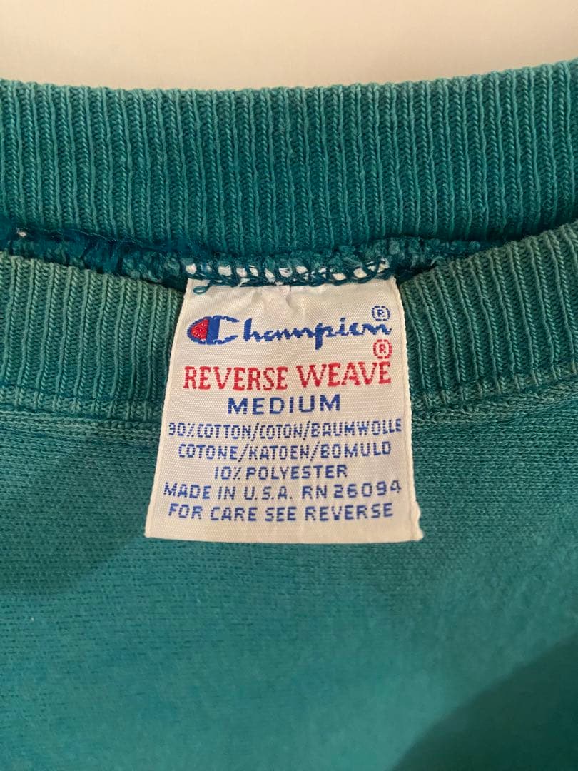 90年代 刺繍タグ Champion リバースウィーブ クルーネックスウェット