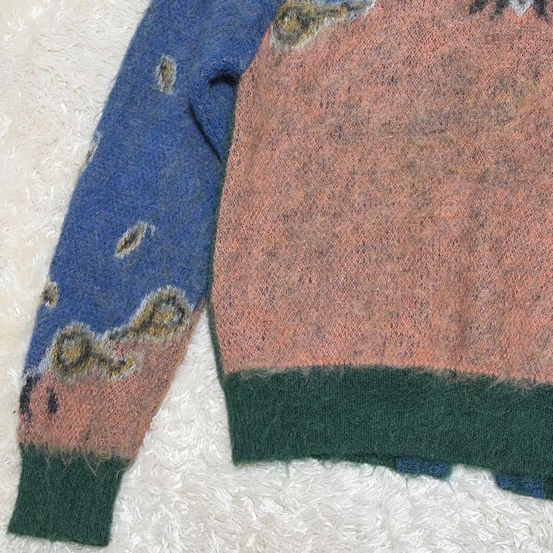 TOGA PULLA モヘア　ジャガードニット　カーディガン　総柄