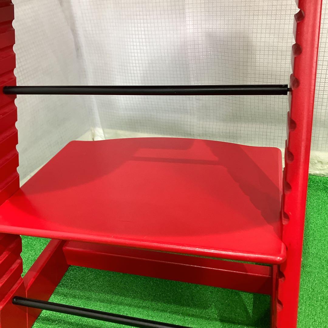 美品 ストッケ トリップトラップ レッド シリアル4 送料無料 キッズ チェア