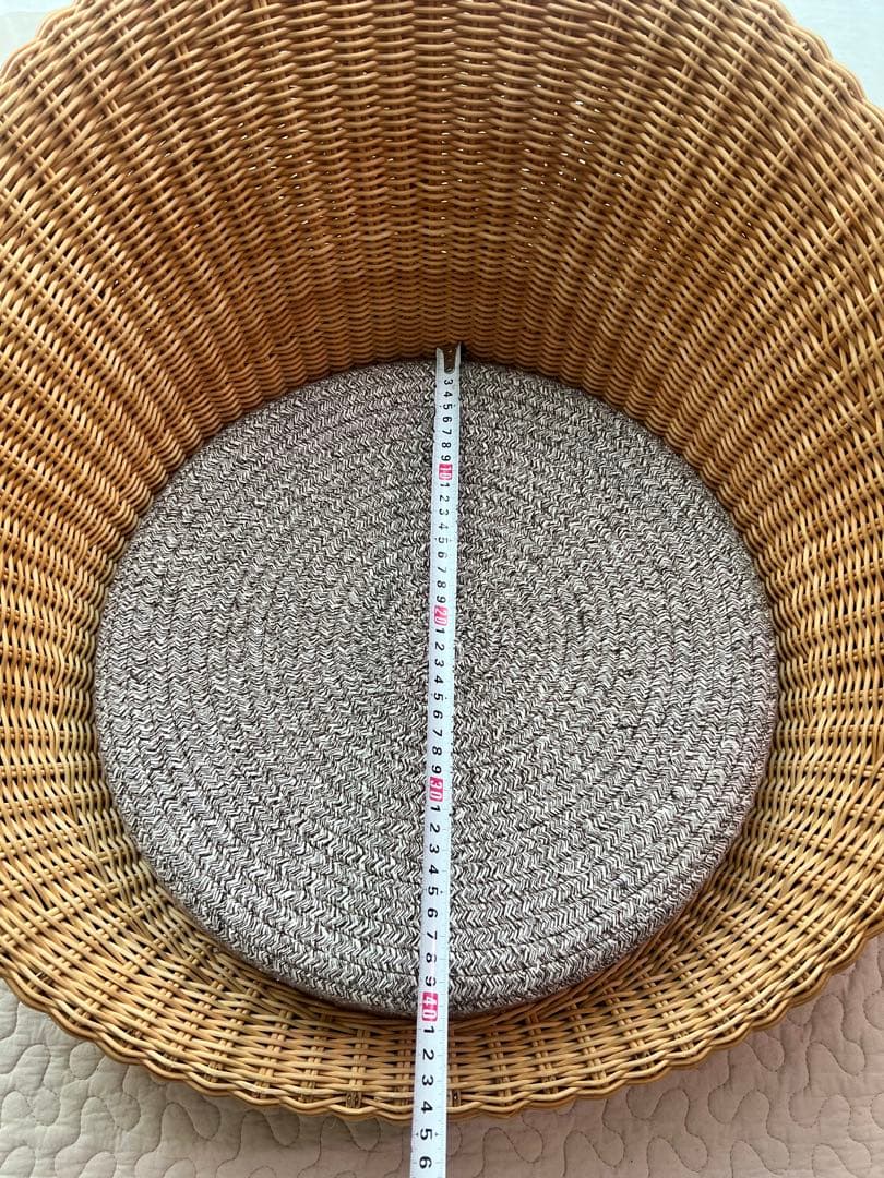 ラタンチェア　座椅子　籐椅子　レトロ　アンティーク