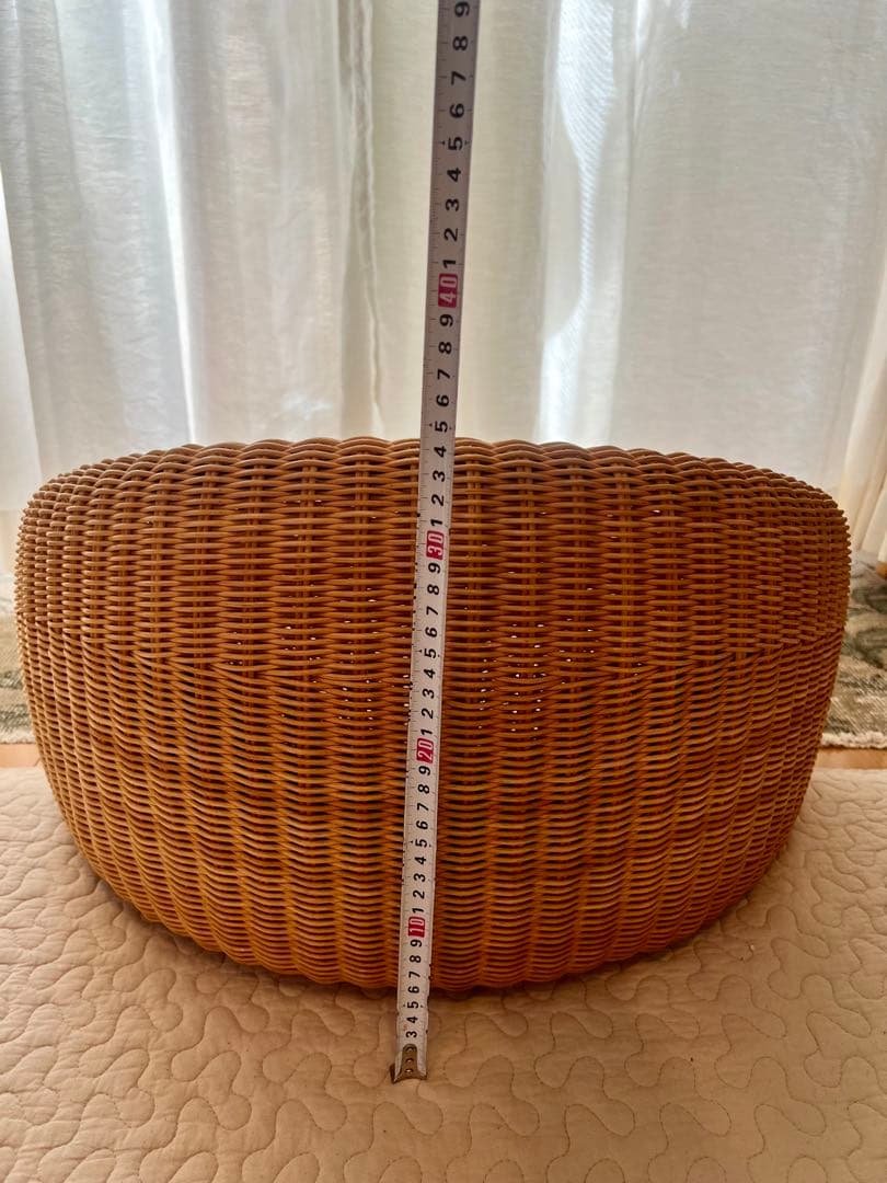 ラタンチェア　座椅子　籐椅子　レトロ　アンティーク