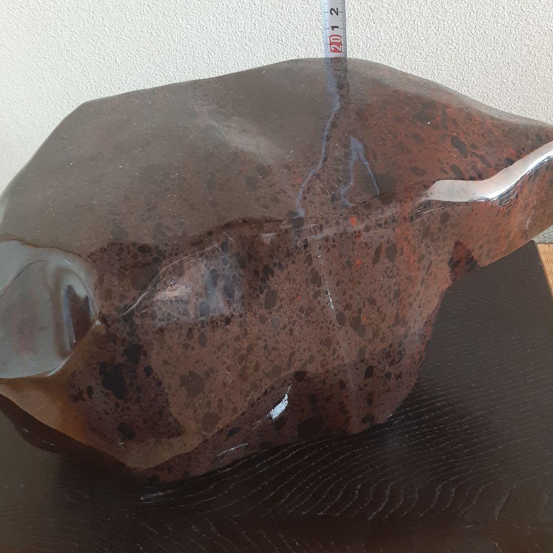 紅黒曜石　飾り石　鑑賞石　黒　茶　紅　約20kg
