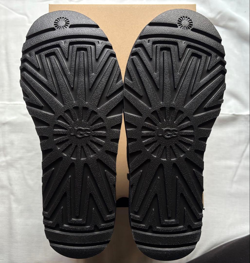 「新品」UGG ウルトラミニ　US8 黒 ムートンブーツ