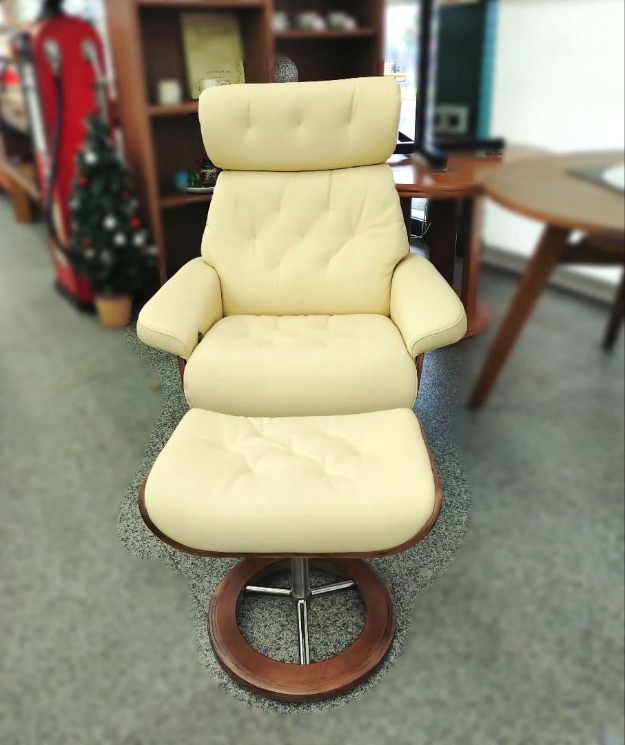 リクライニングチェア オリオ オットマン付き 本体360度回転