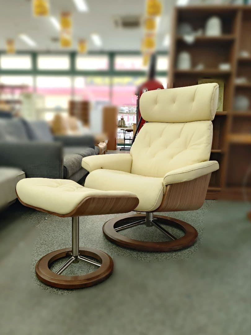 リクライニングチェア オリオ オットマン付き 本体360度回転