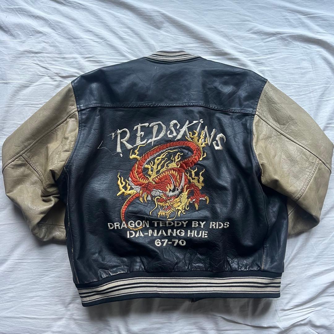 vintage - REDSKINS レザー スタジャン