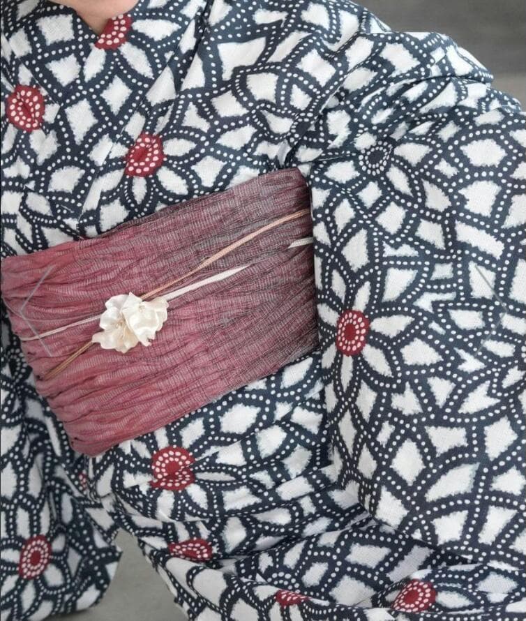 お任せの下駄+お任せの帯締つき◆◆utataneブランド浴衣◆和歌山染め