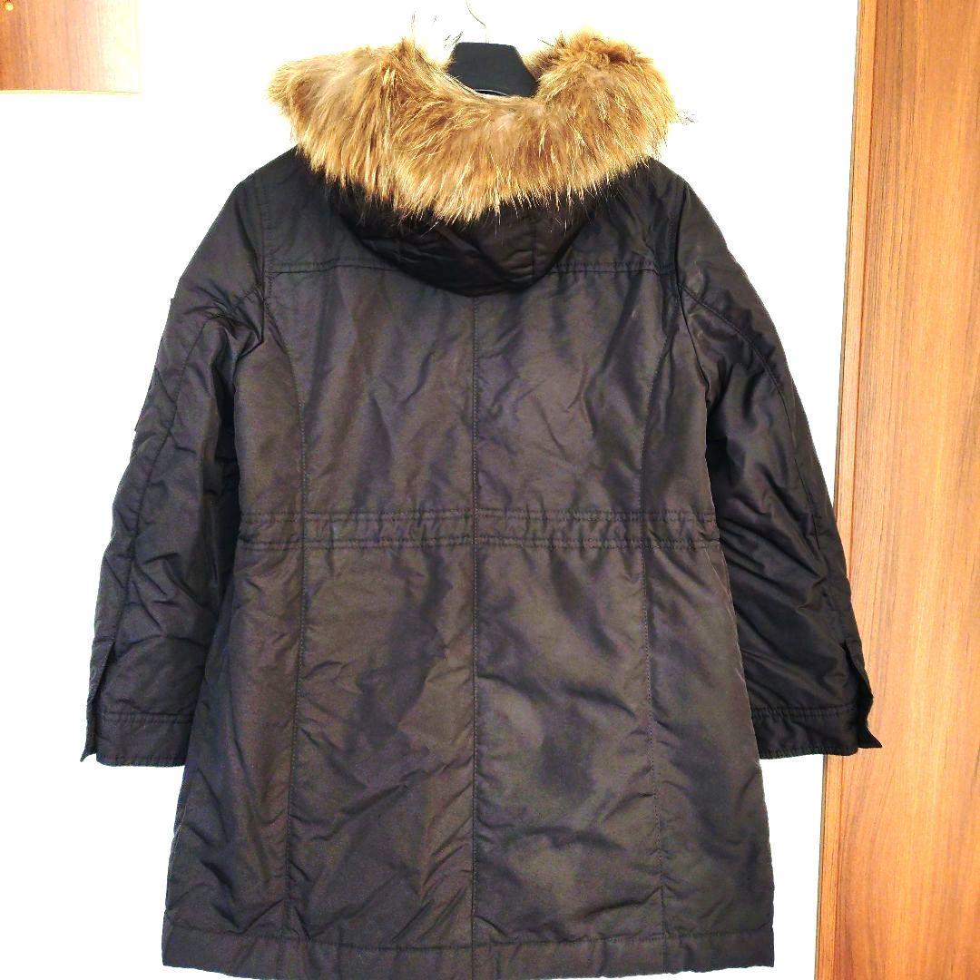 美品２３区 大きいサイズ　 46ライナー付き黒モッズファーコート