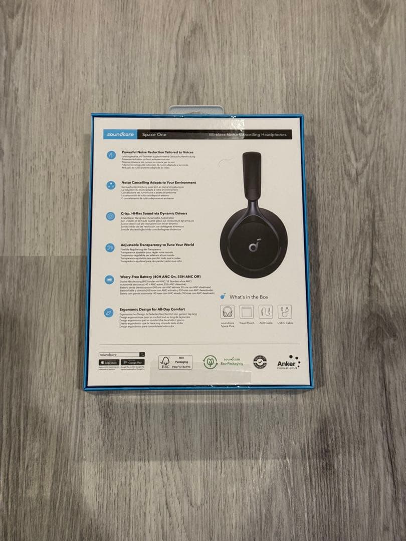 【美品】soundcore Space One ブラック ワイヤレスヘッドホン