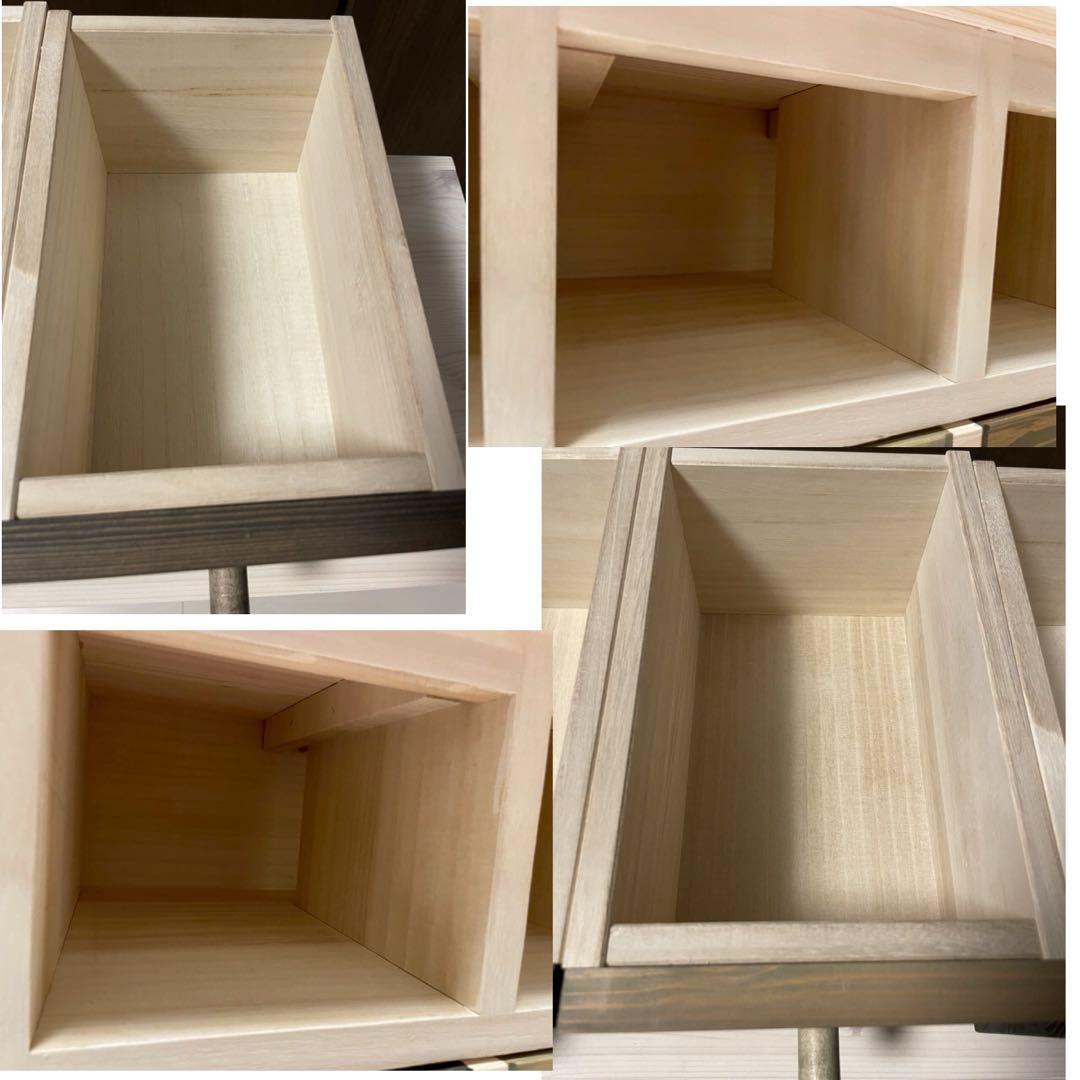 大川家具　オオカワカグ 北欧 3段 幅110 木製 収納ボックス　チェスト