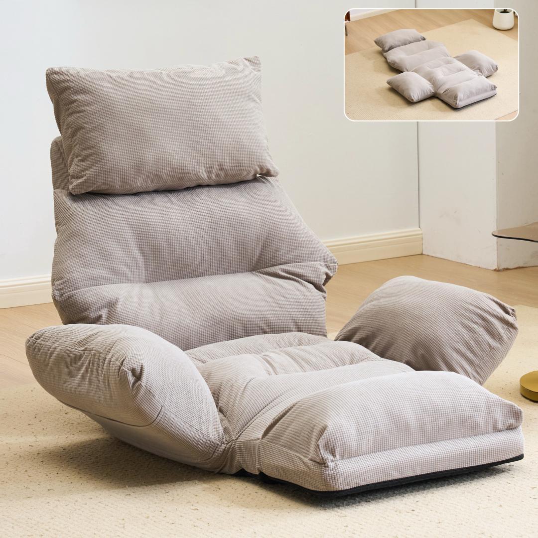 【新品】6段調整 幅160cm 折りたたみ式1人用ソファベッド