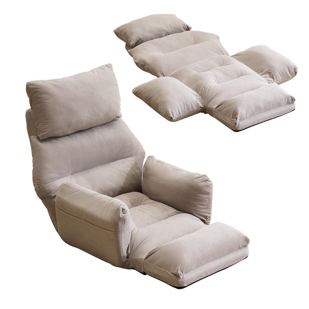 【新品】6段調整 幅160cm 折りたたみ式1人用ソファベッド