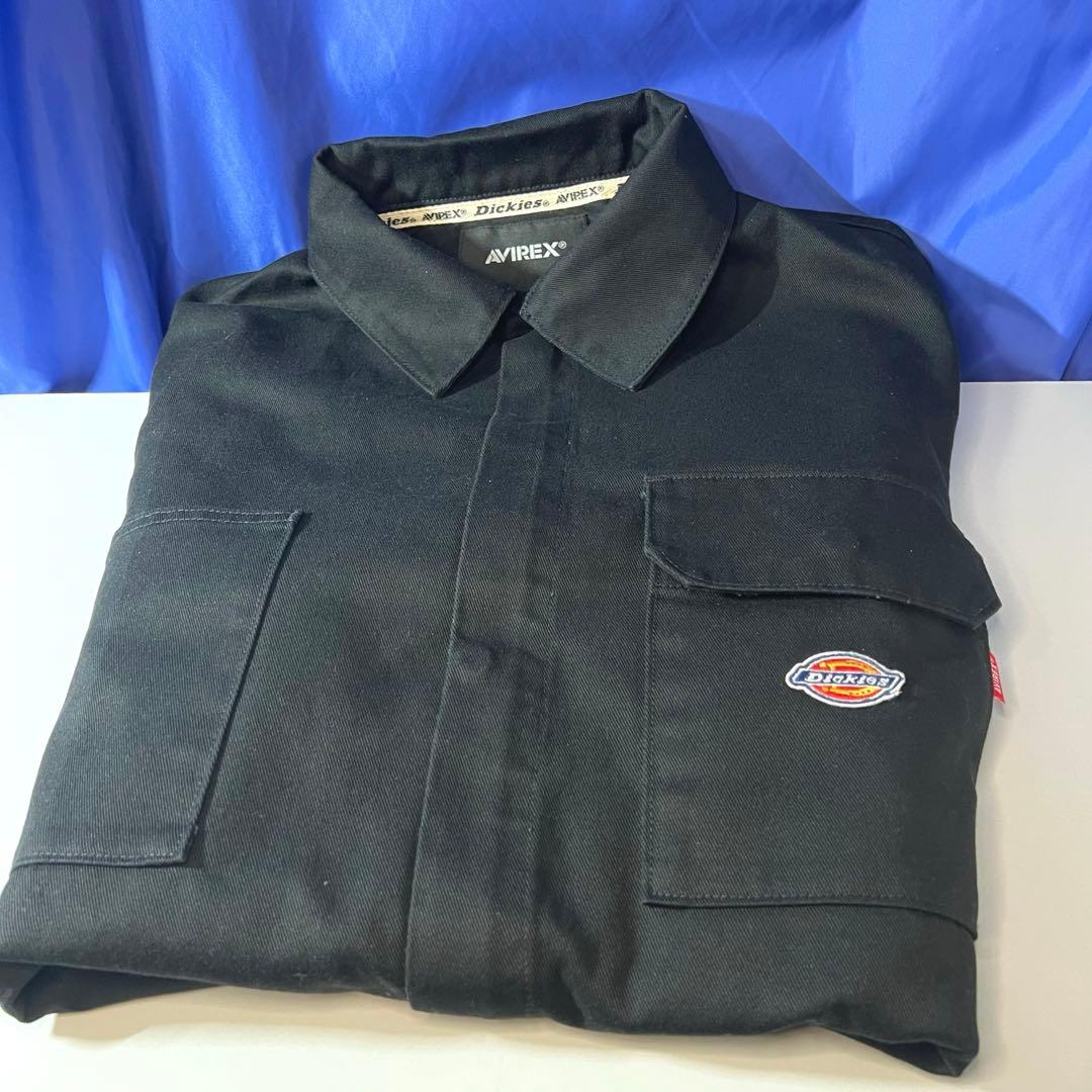AVIREX × Dickies ジャンプスーツ ツナギ 黒 Lサイズ