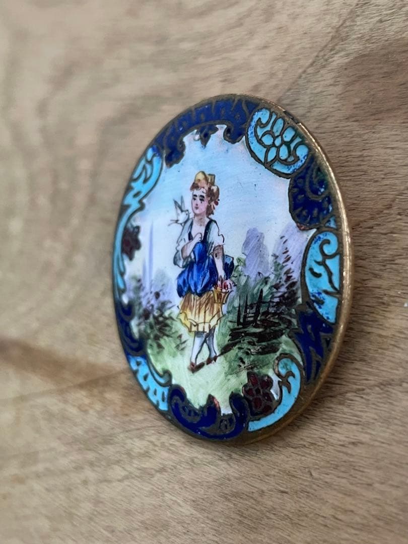 たかまま様　⬇️【希少】アンティーク エナメル手書き　ボタン