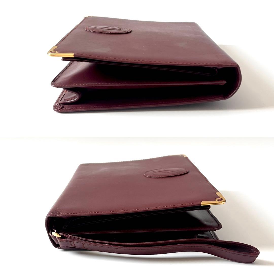 カルティエ　マストライン　クラッチバッグ　セカンドバッグ　カーフレザー　ゴールド