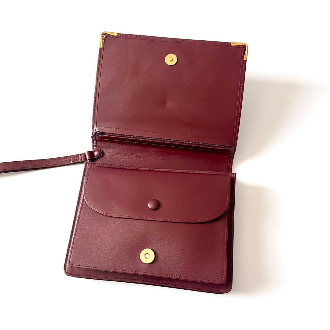 カルティエ　マストライン　クラッチバッグ　セカンドバッグ　カーフレザー　ゴールド