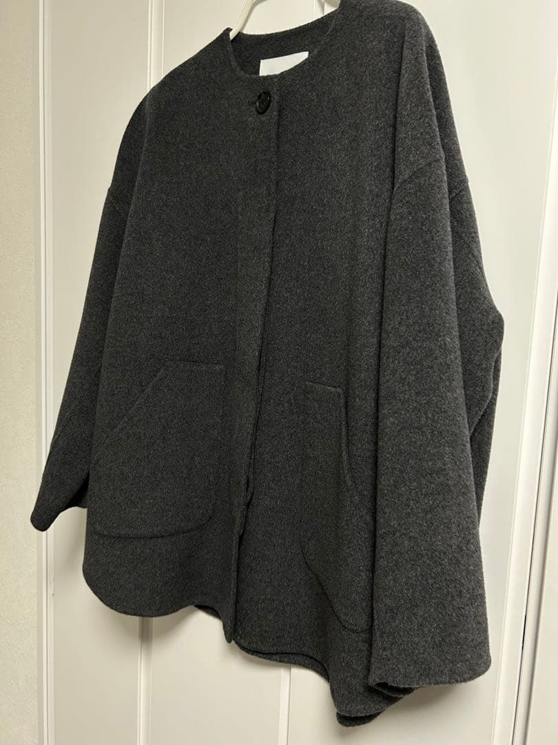 C*i様 ハミルトンリバークルーネックコート36グレー FRAMeWORKフレー