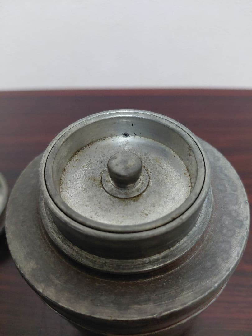 古い錫　茶壺　茶入　茶道具