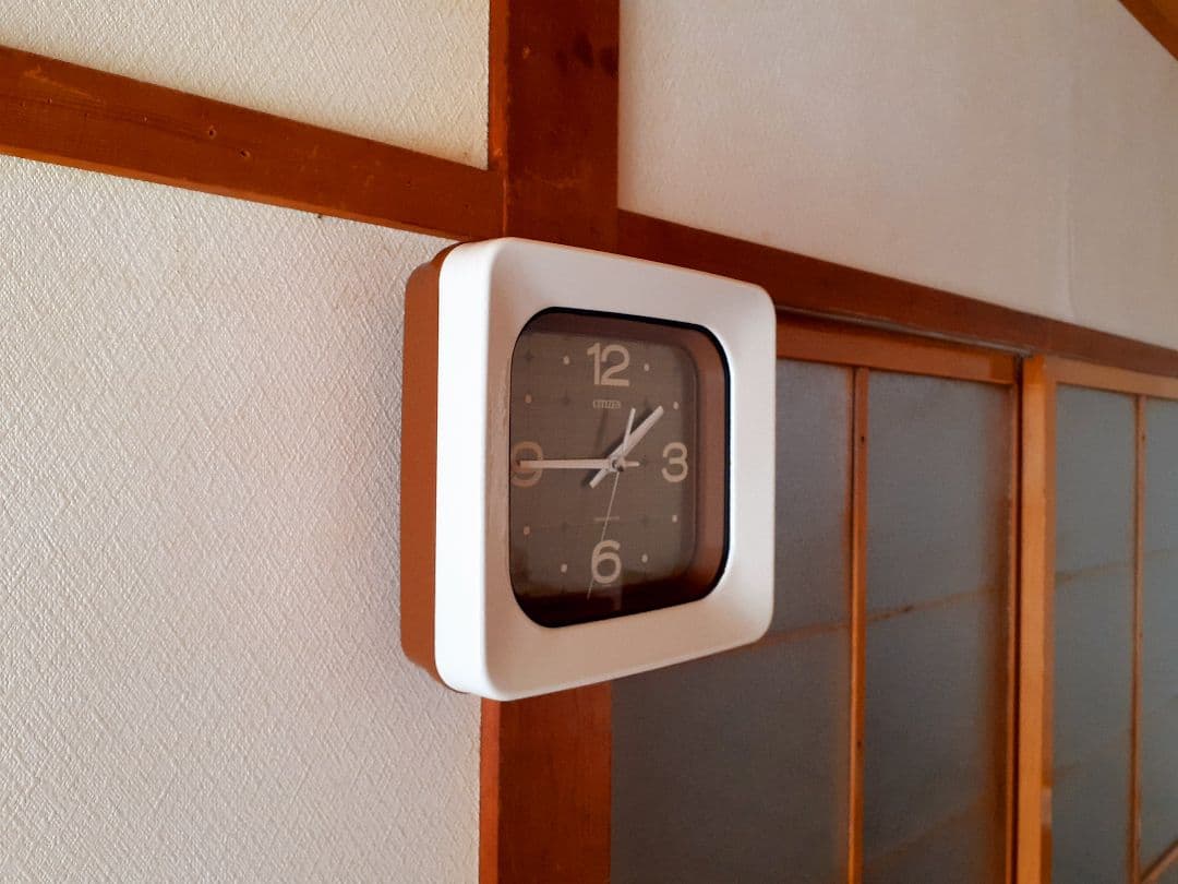 70's　CITIZEN　掛け時計　ミッドセンチュリー　ホーロー　琺瑯