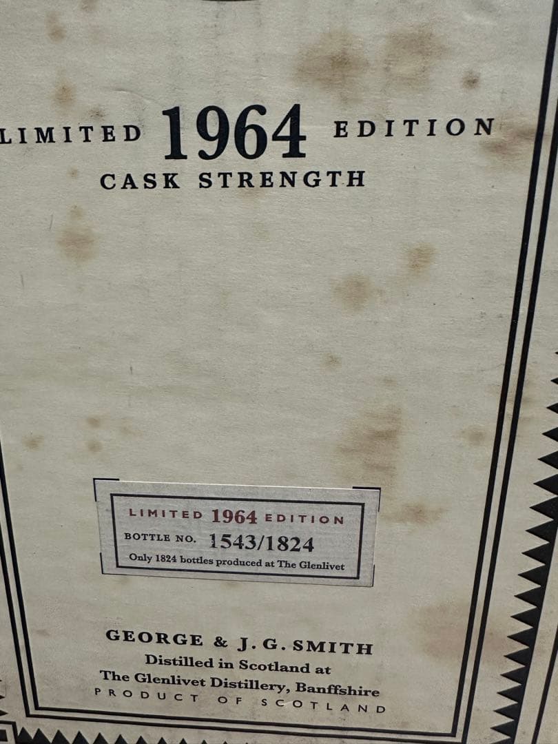 ウイスキー THE GLENLIVET CELLAR COLLECTION 1964