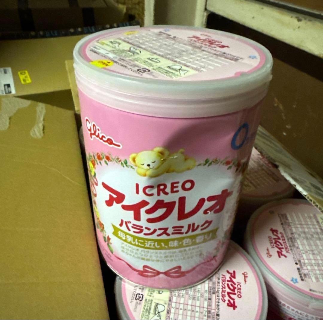 凹み缶　Glico アイクレオ バランスミルク 8缶セット